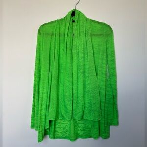 Tart Women’s Green Cardigan, Beach Top Light, Packable Beachwear size M
